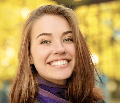 Smiling woman cosmetic dentist Park Ridge IL | Northshore Dental Group | Rosemont